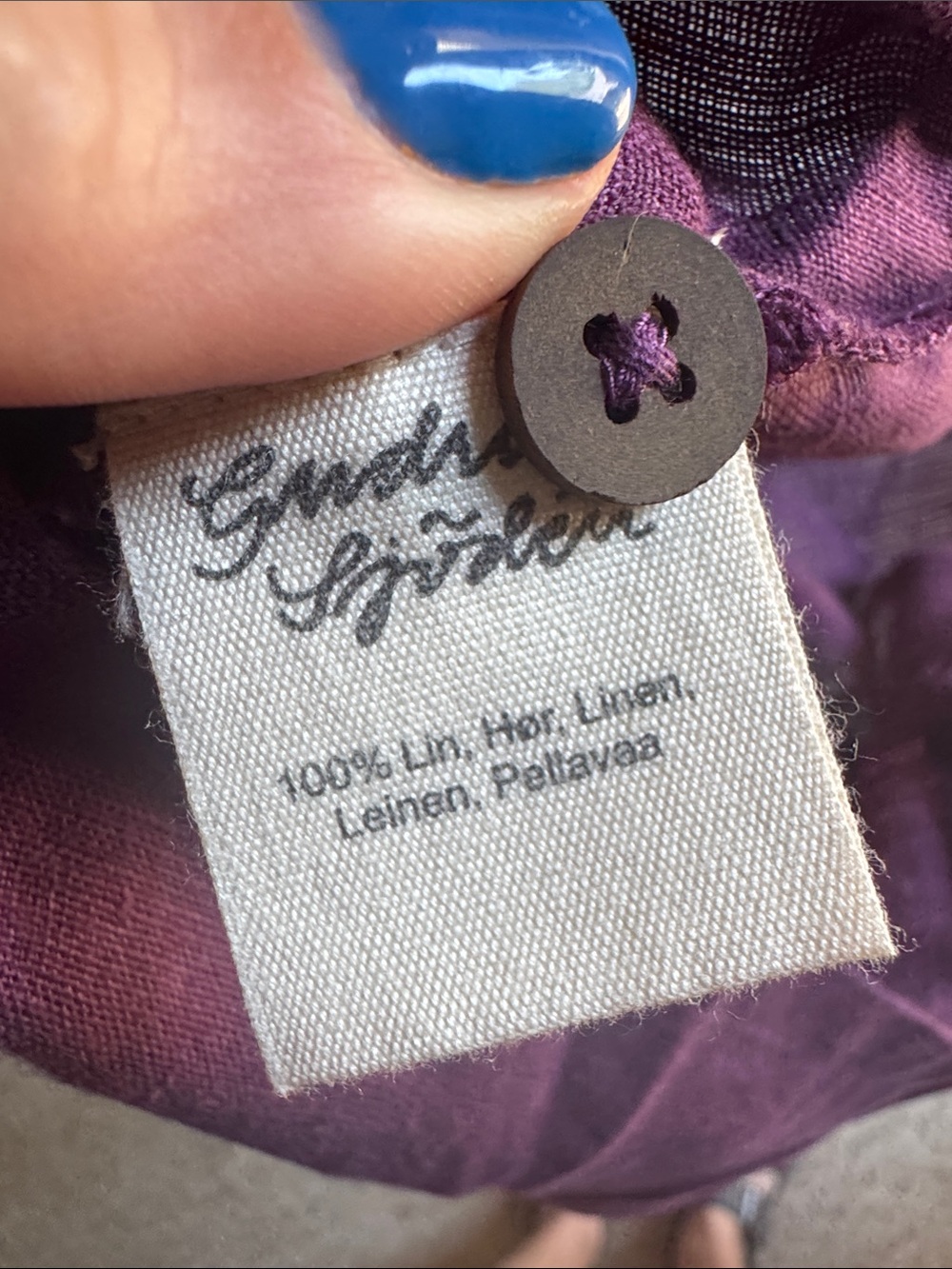 NWOT Gudrun Sjoden Korinth 100% Linen Embroidered Lagenlook Midi Dress, size S - Picture 5 of 8